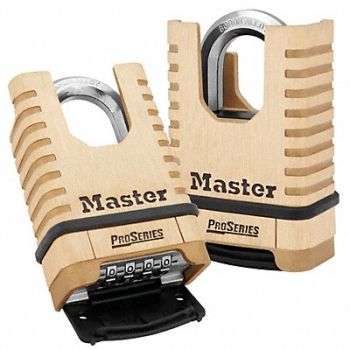 MASTER LOCK Combination Padlock 1 15/16in Rectgle, 38W807