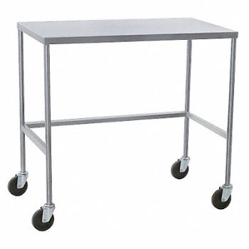 EAGLE GROUP Mobile Instrument Table 58x24x34 w/Shelf, 38X062