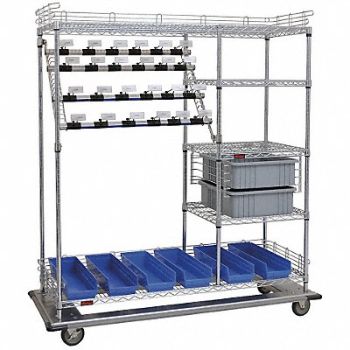 GRAINGER APPROVED Catheter Storage Cart 60x68 5 Shelves, 38X064