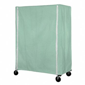EAGLE GROUP Cart Cover 72x24x86 Green Nylon Zipper, 38X256