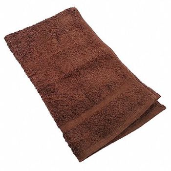 R R TEXTILE Hand Towel 16x27 In Brown PK12, 38X625