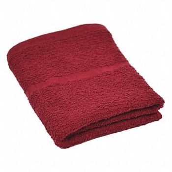 R R TEXTILE Hand Towel 16x27 In Burgundy PK12, 38X628