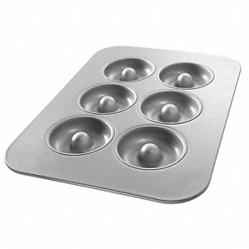 CHICAGO METALLIC Donut Pan 15-3/4 x 11-1/8 In Steel, 38X943