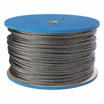 PEERLESS Flexible Wire Rope Galv. ST 3/16 250ft, 38XH86