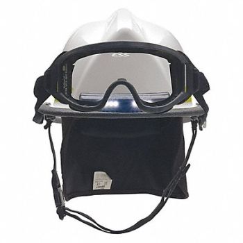 BULLARD Fire Helmet Ultem(R) White IZ4 Goggle, 38XZ95