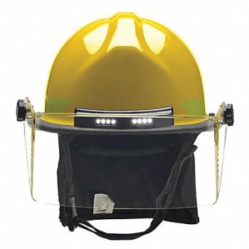 BULLARD Fire Helmet Thermoglas(R)/FG Shell Yllw, 38XZ99