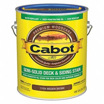 CABOT Stain Mission Brown SemiSolid Flat 1gal., 38Y037