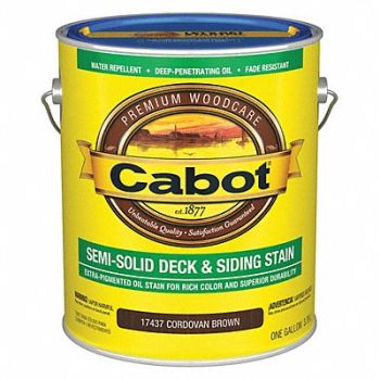 CABOT Stain Cordovan Brown SemiSolid Flat 1gal, 38Y038