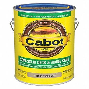 CABOT Stain Driftwood Gry SemSolid Flat 1 gal., 38Y039