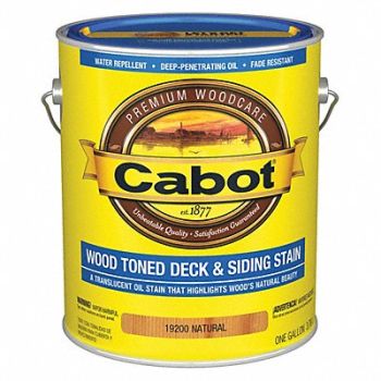 CABOT Exterior Stain Natural Toned Flat 1 gal., 38Y041
