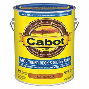 CABOT Exterior Stain Heartwood Toned Flat 1gal, 38Y044