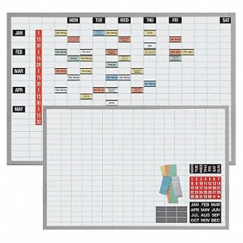 MAGNA VISUAL Magnetic Work/Schedule Kit 48x36, 38Y308