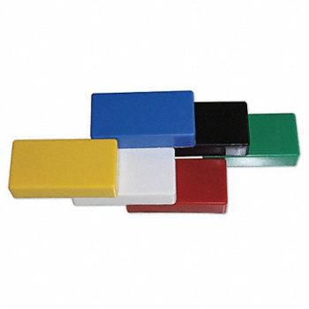 MAGNA VISUAL Ceramic Magnets Rectangle Assorted PK6, 38Y335