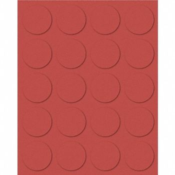 MAGNA VISUAL Magnetic Round Indicators Red PK20, 38Y347