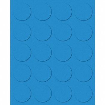 MAGNA VISUAL Magnetic Round Indicators Blue PK20, 38Y348