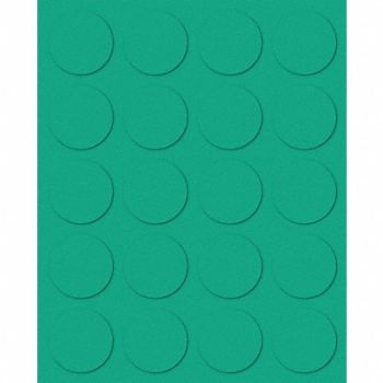 MAGNA VISUAL Magnetic Round Indicators Green PK20, 38Y349