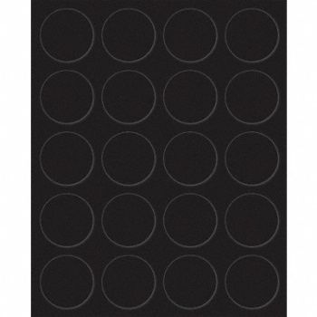 MAGNA VISUAL Magnetic Round Indicators Black PK20, 38Y350