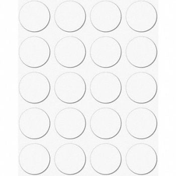 MAGNA VISUAL Magnetic Round Indicators White PK20, 38Y351