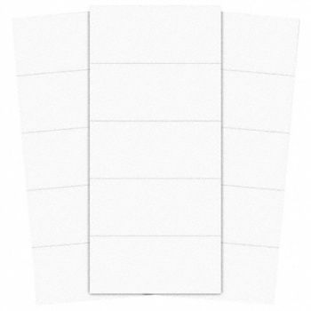 MAGNA VISUAL Magnetic Strips Pre-Cut 2in White PK25, 38Y352
