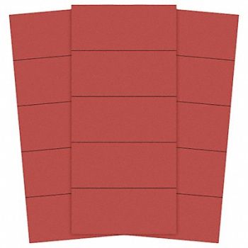MAGNA VISUAL Magnetic Strips Pre-Cut 2 in Red PK25, 38Y354