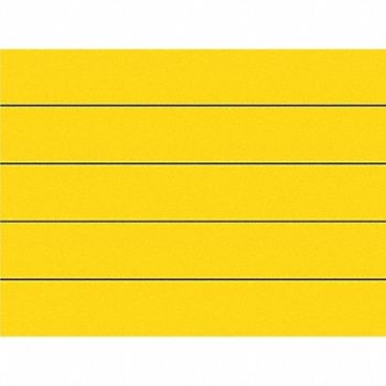 MAGNA VISUAL Magnetic Strips Pre-Cut 6in Yellow PK25, 38Y357