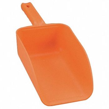 REMCO F8523 Small Hand Scoop 32 oz Orange Poly, 38Y724