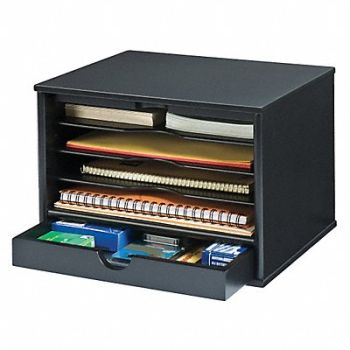 VICTOR Desktop Organizer Black 5 Compartments, 38Y751
