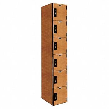 HALLOWELL Lckr 6x1Lckr Light Wood 72 x12 x18 Assm, 38Y847