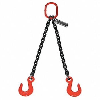 LIFT-ALL Chain Sling Dbl Leg 7400 lb 9/32 In 8 ft, 38Y946