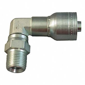 EATON AEROQUIP Crimp Fitting 90 Deg 1/4 ID 1/4 FNPTF, 38YT05