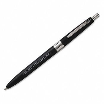 ABILITY ONE Ballpoint Pens 1.0mm Black PK12, 38YV44