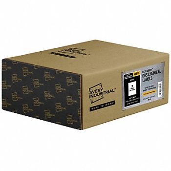 AVERY Chem Label 5-1/2 W x 8-1/2 H PK1000, 38YV54