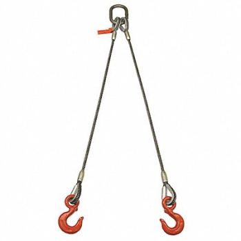 LIFT-ALL Sling Wire Rope 9 Ft L 13600 Lb @ 60, 38Z795