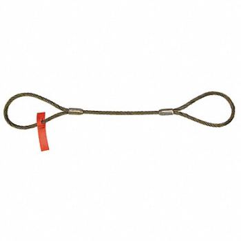 LIFT-ALL Sling Wire Rope 9 Ft L Vert Cap 11200 lb, 38Z707