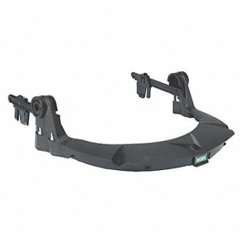 MSA Faceshield Frame Plastic Black, 38ZL97