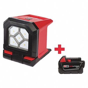MILWAUKEE CordlessWorkLight Kit BatteryIncl 3.24lb, 508V63