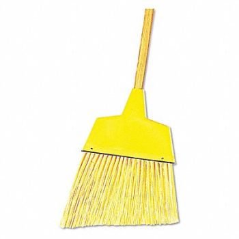 BOARDWALK Angler Broom Plastic/Wood 53 L Ylw PK12, 392A05