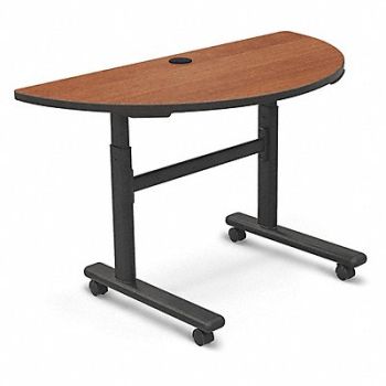 BALT Mobile Table Half Rnd Amber Cherry 48 W, 39A159