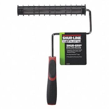 SHUR-LINE Paint Roller Frame 9 Roll L 12.5 L Blk, 39AN13