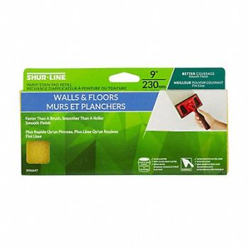 SHUR-LINE Pad Refill 3 3/4 L 9 W Green, 39AN21