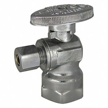 KISSLER Angle Stop Valve Brass FIP 1/2 in., 39AP76