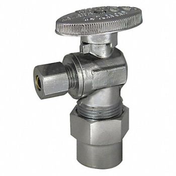 KISSLER Angle Stop Valve Brass CPVC 1/2 in., 39AP78