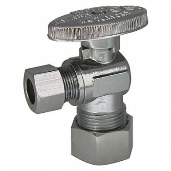 KISSLER Angle Stop Valve Brass Compression PK10, 39AP79
