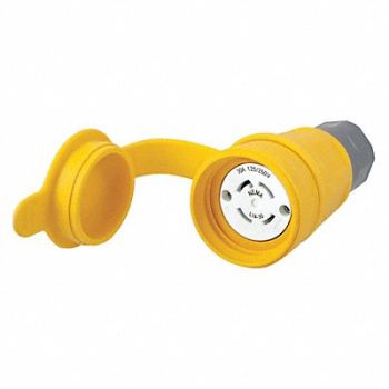 HUBBELL Connector L14-30R 30A 125/250VAC Yellow, 39AW56