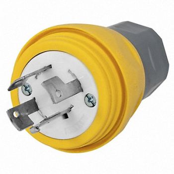 HUBBELL WT Plug Non-NEMA 30A 120/208VAC Yellow, 39AW83