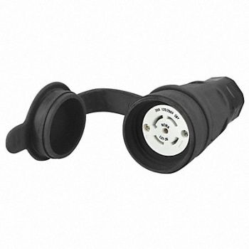 HUBBELL Connector L21-30R 30A 120/208VAC Black, 39AX16