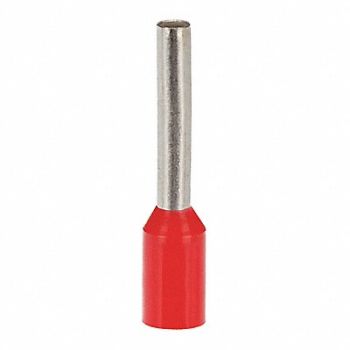 PANDUIT Ferrule Tin Copper 18 AWG PK500, 39AX64