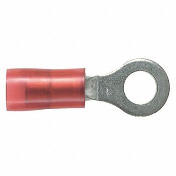 PANDUIT Ring Terminal Red 22 AWG 18 AWG PK1000, 39AZ85