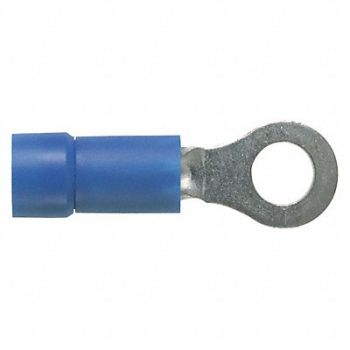 PANDUIT Ring Terminal #6 Blue 600V PK100, 39CA23