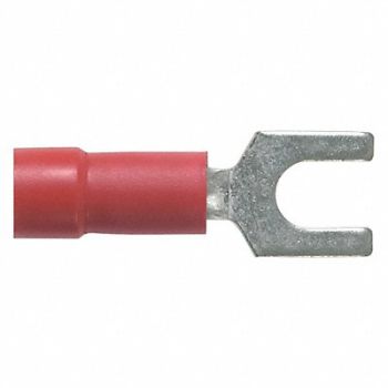 PANDUIT Fork Term Red #10 22 to 16 AWG PK100, 39CA31
